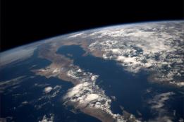 Baja California Sur visto desde la estación espacial internacional. ISS. Agosto 2014.